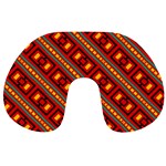 Distorted stripes and rectangles pattern      Travel Neck Pillow Front