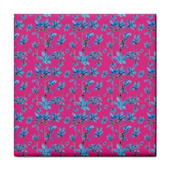 Floral Collage Revival Tile Coasters by dflcprints