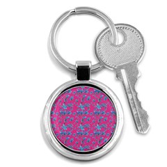 Floral Collage Revival Key Chains (round)  by dflcprints