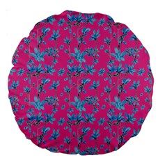 Floral Collage Revival Large 18  Premium Round Cushions by dflcprints