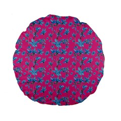 Floral Collage Revival Standard 15  Premium Flano Round Cushions