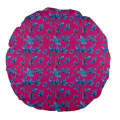 Floral Collage Revival Large 18  Premium Flano Round Cushions