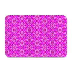 Pink Snowflakes Spinning In Winter Plate Mats by DianeClancy