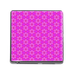 Pink Snowflakes Spinning In Winter Memory Card Reader (square) by DianeClancy