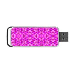 Pink Snowflakes Spinning In Winter Portable Usb Flash (one Side) by DianeClancy