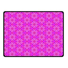 Pink Snowflakes Spinning In Winter Double Sided Fleece Blanket (small)  by DianeClancy