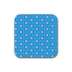 Aqua Hawaiian Stars Under A Night Sky Dance Rubber Coaster (square)  by DianeClancy