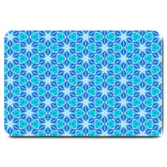 Aqua Hawaiian Stars Under A Night Sky Dance Large Doormat  by DianeClancy