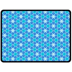 Aqua Hawaiian Stars Under A Night Sky Dance Fleece Blanket (large)  by DianeClancy