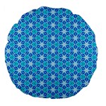 Aqua Hawaiian Stars Under A Night Sky Dance Large 18  Premium Flano Round Cushions Front