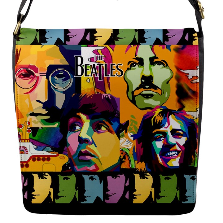 Beatles Small Flap Closure Messenger Bag (Small)