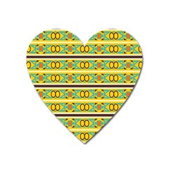 Circles And Stripes Pattern       			magnet (heart) by LalyLauraFLM