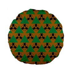 Triangles And Other Shapes Pattern        	standard 15  Premium Flano Round Cushion