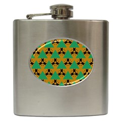 Triangles And Other Shapes Pattern        			hip Flask (6 Oz) by LalyLauraFLM