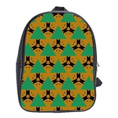 Triangles And Other Shapes Pattern        			school Bag (large) by LalyLauraFLM