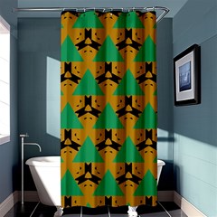 Triangles And Other Shapes Pattern        	shower Curtain 36  X 72 