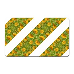 Indian Floral Pattern Stripes Magnet (rectangular) by dflcprints