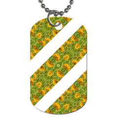 Indian Floral Pattern Stripes Dog Tag (one Side) by dflcprints