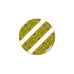 Indian Floral Pattern Stripes Golf Ball Marker by dflcprints