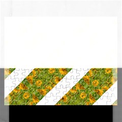 Indian Floral Pattern Stripes Rectangular Jigsaw Puzzl by dflcprints