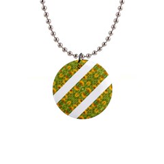 Indian Floral Pattern Stripes Button Necklaces by dflcprints