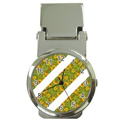 Indian Floral Pattern Stripes Money Clip Watches by dflcprints