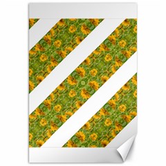 Indian Floral Pattern Stripes Canvas 20  X 30   by dflcprints