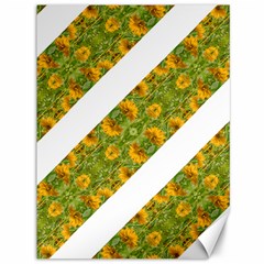 Indian Floral Pattern Stripes Canvas 36  X 48   by dflcprints