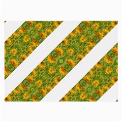 Indian Floral Pattern Stripes Large Glasses Cloth (2-side) by dflcprints