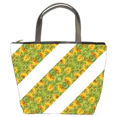 Indian Floral Pattern Stripes Bucket Bags by dflcprints