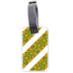 Indian Floral Pattern Stripes Luggage Tags (two Sides) by dflcprints