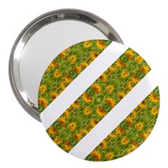 Indian Floral Pattern Stripes 3  Handbag Mirrors by dflcprints