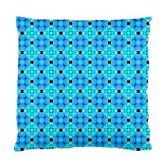 Vibrant Modern Abstract Lattice Aqua Blue Quilt Standard Cushion Case (one Side) by DianeClancy