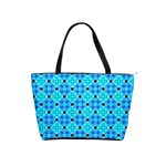 Vibrant Modern Abstract Lattice Aqua Blue Quilt Shoulder Handbags Front