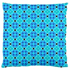 Vibrant Modern Abstract Lattice Aqua Blue Quilt Standard Flano Cushion Case (one Side) by DianeClancy