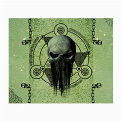 Awesome Green Skull Small Glasses Cloth (2-side) by FantasyWorld7