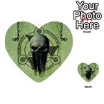 Awesome Green Skull Multi-purpose Cards (Heart)  Back 1