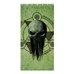 Awesome Green Skull Shower Curtain 36  X 72  (stall) 