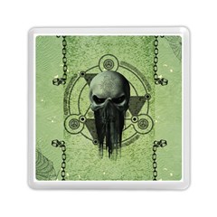 Awesome Green Skull Memory Card Reader (square) 