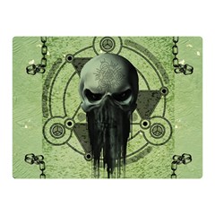 Awesome Green Skull Double Sided Flano Blanket (mini) 