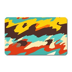 Wavy Retro  Texture           			magnet (rectangular) by LalyLauraFLM