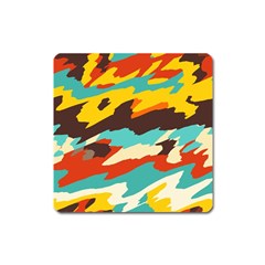 Wavy Retro  Texture           			magnet (square) by LalyLauraFLM