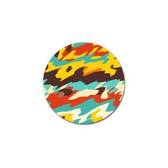 Wavy Retro  Texture           			golf Ball Marker by LalyLauraFLM