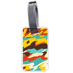 Wavy Retro  Texture           			luggage Tag (one Side) by LalyLauraFLM