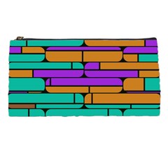 Round Corner Shapes In Retro Colors            	pencil Case by LalyLauraFLM