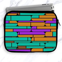 Round Corner Shapes In Retro Colors            			apple Ipad 2/3/4 Zipper Case by LalyLauraFLM