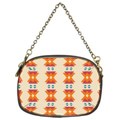 Triangles Tribal Pattern              	chain Purse (two Sides) by LalyLauraFLM