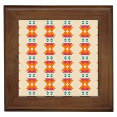 Triangles Tribal Pattern              			framed Tile by LalyLauraFLM