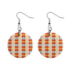 Triangles Tribal Pattern              			1  Button Earrings