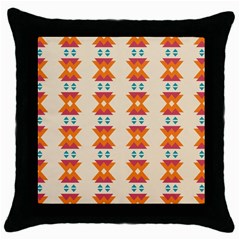 Triangles Tribal Pattern              			throw Pillow Case (black) by LalyLauraFLM